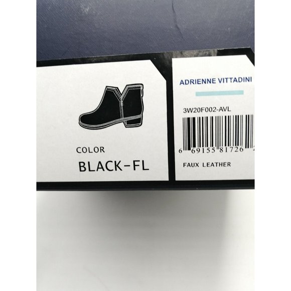 Adrienne Vittadini Black Ankle Boots - Picture 9 of 10